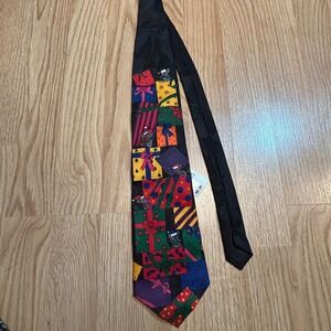Surrey Mens Christmas‎ Tie Black Gift Present Mouse Holiday Novelty Necktie